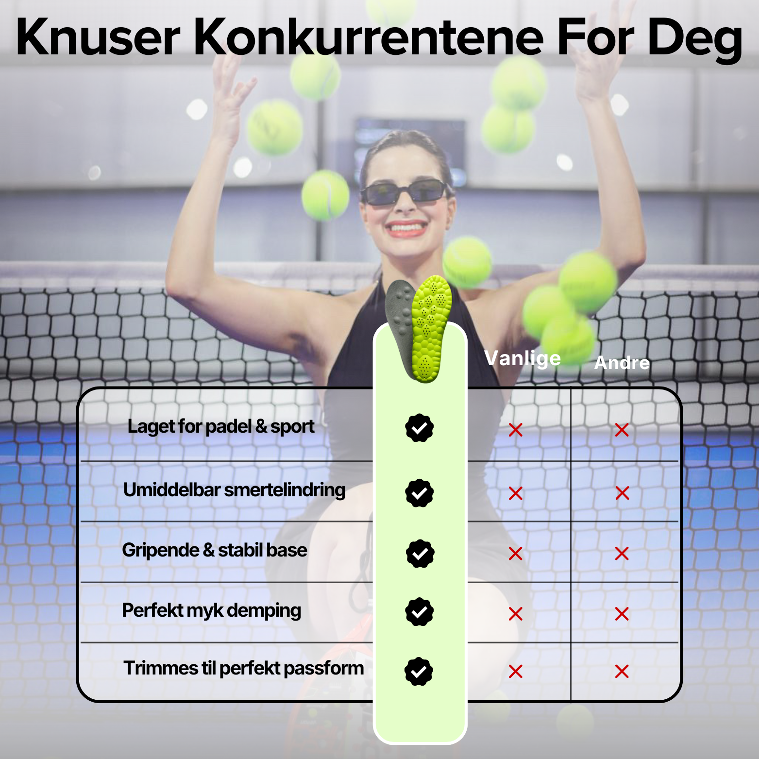 Padel Massasje Innleggssåler